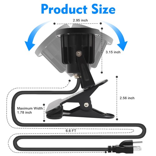 LED Spot Lights Plug in Outdoor Indoor Light 7W 3000K 6.6ft Power Cord Waterp... - Picture 4 of 7