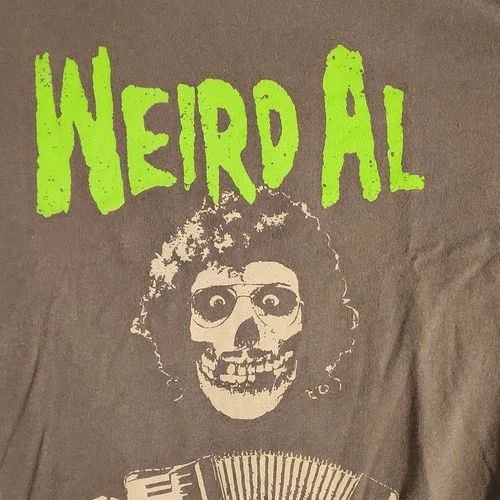 WEIRD AL / Misfits Graphic Print T-Shirt Gray Cotton Knit Short Sleeve M - product listing photo