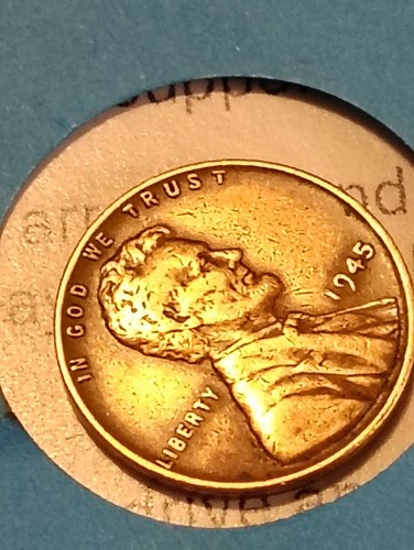 1945 RARE Lincoln Wheat Penny No Mint Mark And Damage Prior To Or During Strike - Picture 6 of 7