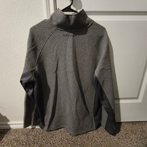 Suéter Pullover Spyder Cuarto Cremallera Para Hombre XL Gris Ropa Deportiva - Imagen 4 de 6