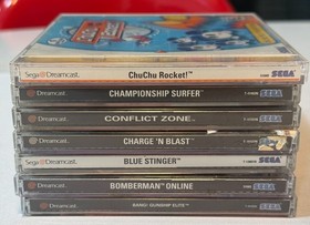 7 Dreamcast Games Lot - CIB, Complete - Bomberman Online, Blue Stinger