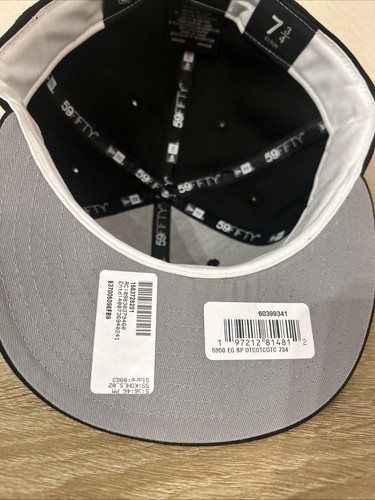New Era Las Vegas Raiders Super Bowl Patch Up 59FIFTY Fitted Hat 7 3/4 - Picture 7 of 9