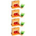 4 Sets Fireplace Decorations Dollhouse Furniture Miniature for Model