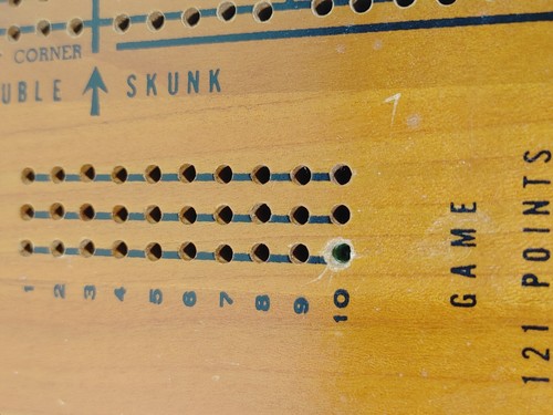 Drueke Modelo 1950 De Colección Once A Round Three Track Cribbagemaster - Imagen 5 de 11