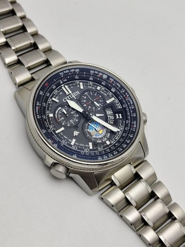 CITIZEN Blue Impulse Eco-Drive H610-T019382 Solar Men's Quartz Wrist19.5cm Used - Picture 7 of 15