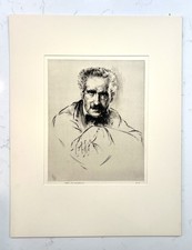 Original Hand Signed Arthur Heintzelman Etching Of Composer Arturo Toscanini