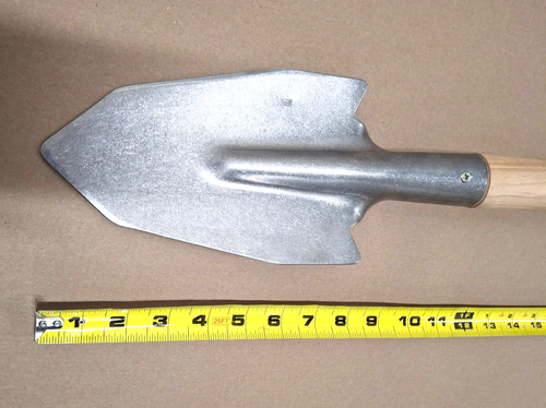 100% Titanium Lightweight Thick Ti Shovel w/ Wooden Handle Sharpened 22" Pointed - Picture 8 of 13