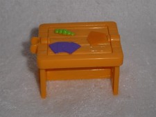 Fisher Price Little People Orange Picnic Food Flip Table Hot Dog Burger