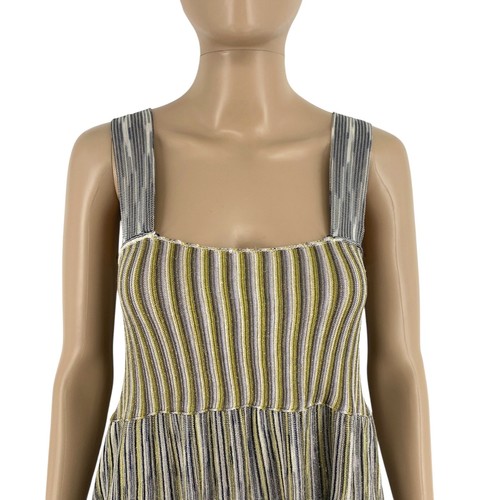 Pennyblack Women Grey Flared Square Neck Knitted Tank Top Size M - Picture 2 of 10