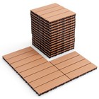 18PCS Interlocking Deck Tiles 12" x 12" Waterproof All Weather Flooring Covering