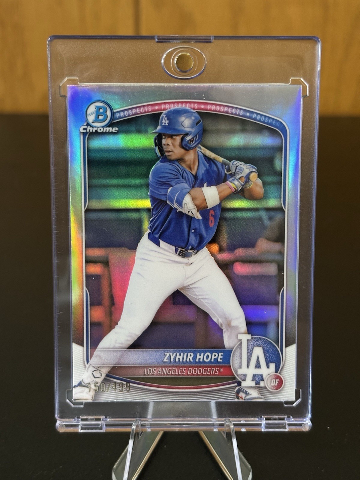 2025 Bowman - Chrome Prospects Zyhir Hope #BCP-2 Refractor /499 (RC) Dodgers