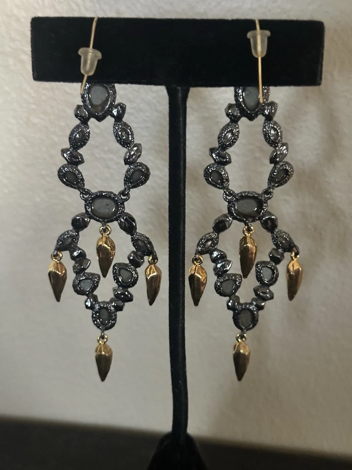 Pendientes araña Alexis Bittar elementos de piedra y cristal Phoenix Foto 2 de 3