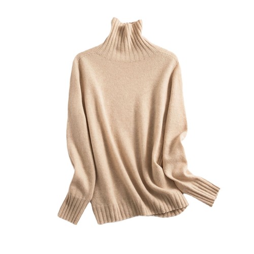 Wool Sweater Women's Solid Color Turtleneck Knitted Pullover Tops Casual Shirts - Picture 20 of 25