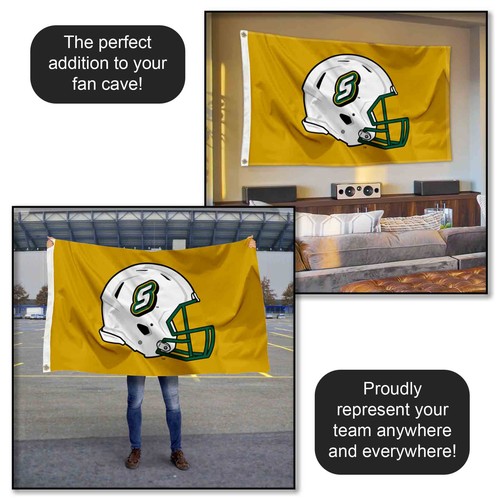 Southeastern Louisiana Lions Football Helmet Flag Large 3x5 - Picture 5 of 6