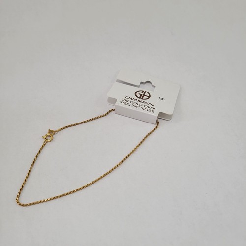 Giani Bernini Twist Rope Ankle Bracelet in 18k Gold-Plated Sterling Silver NEW - Picture 5 of 9