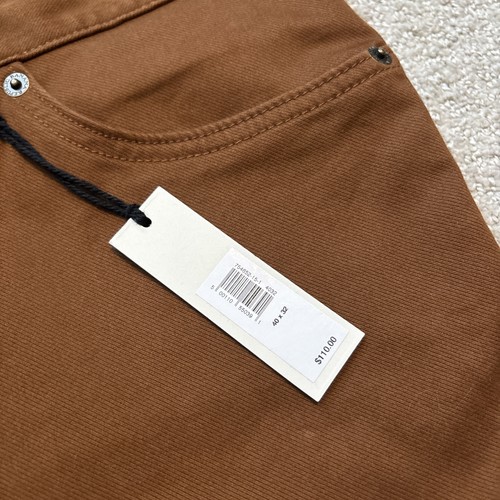 Banana Republic Skinny Dark Orange Traveler Pants Mens 40/32 NWT Cotton Blend - Picture 6 of 6