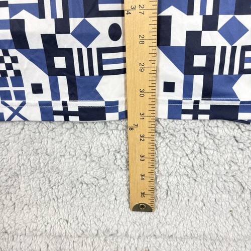 RLX Polo Ralph Lauren bianca e blu camicia geometrica traspirante taglia XL - Foto 4 di 6