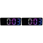 2 PCS Nachttisch Uhr Digital Digitalwecker Schreibtisch Digitale