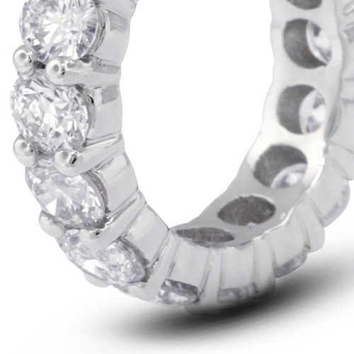 1 1/2ct G SI1 Round Natural Certified Diamonds 14k Gold Classic Eternity Band - Picture 7 of 13