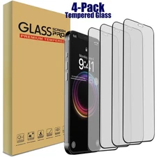 For iPhone 12 Pro Max/12 Pro/12 Clear Full Cover Tempered Glass Screen Protector