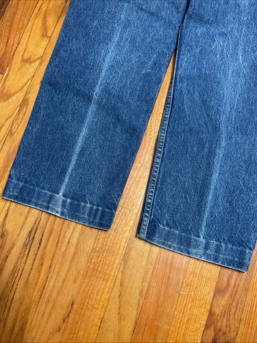 VTG 80s Levis Jeans 32x32 Black Denim Orange Tab Straight Leg Made in USA - Picture 2 of 5