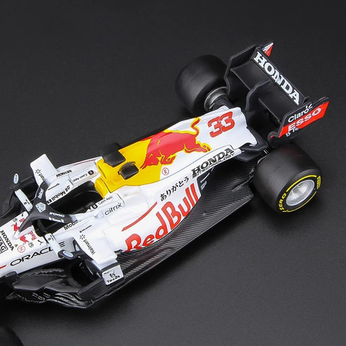 Bburago 1:43 2021 F1 Red Bull Racing RB16B #33 Max Verstappen GP di Turchia Bianco - Foto 5 di 8
