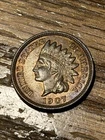 1907 Indian Head Cent Penny, 4 Full Diamonds, Gem BU+Some Red. Plenty Of Luster