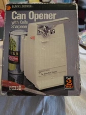 Black & Decker EC33D Electric Tall Can Opener Knife sharpener Factory Sealed Box