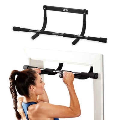 SPRI Pull Up Bar - 8-Grip Door Frame Mounting Pull-Up Bar for