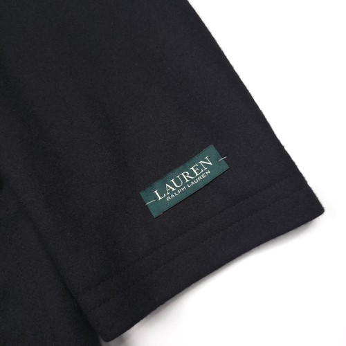LRL Ralph Lauren Luke Black Wool Blend Double Breasted Overcoat Mens Size 44L - Picture 6 of 12