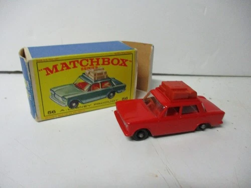 Matchbox Lesney Regular Wheels #56 Fiat 1500- RED from G-1 gift set, boxed