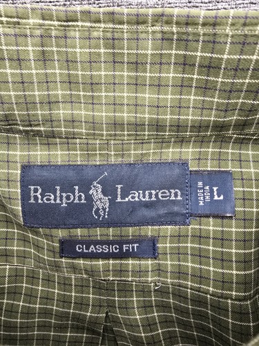Polo Ralph Lauren Herren große klassische Passform grün kariert Knopfleiste - Bild 9 von 10