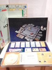 Vintage 1974 Monopoly Board Game Anniversary Deluxe Edition Parker Bros COMPLETE