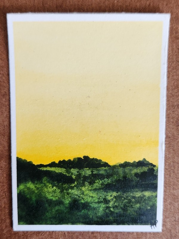 ACEO Original Watercolor Art Card Landscape By Tiedyedlife Angela Perkinson