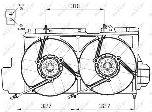 FAN RADIATOR 47538 FOR CITROËN 109K/E1A/HDZ 1.1L K1H/KDY/150D 1.4L 161A 1.8L - Picture 4 of 8