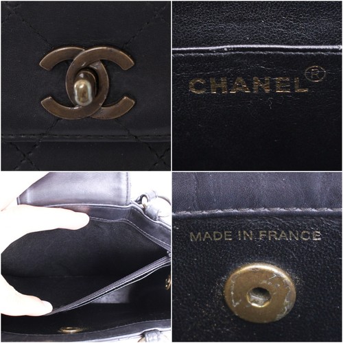 Chanel Turn-Lock Satchel Black Quilted Lambskin Purse - Picture 2 of 11