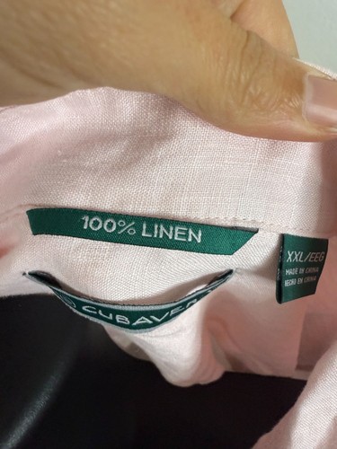 Cubavera 100% Leinen Guayabera 4 Taschen Kurzarm Button Down Hemd Gr. XXL - Bild 3 von 6