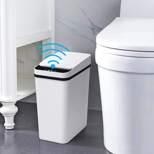 Badezimmer Smart Touchless Mülleimer 2,2 Gallonen Automatischer Bewegungssensor Müll Ca - Bild 8 von 12