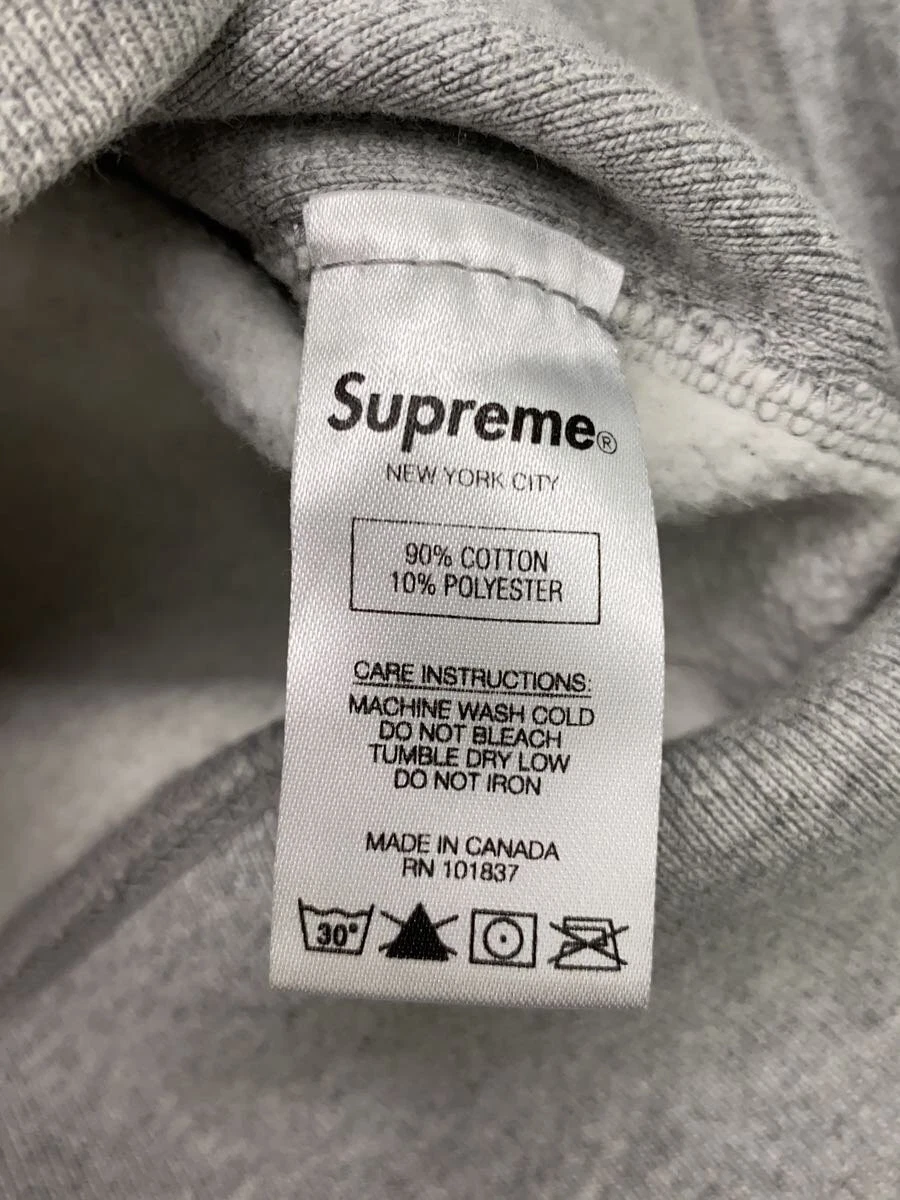Felpa con cappuccio Supreme grigia S usata