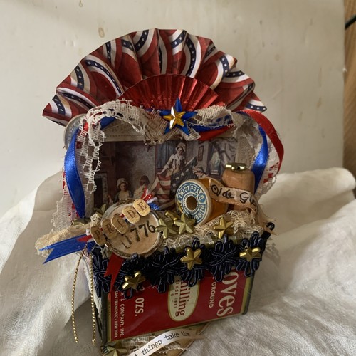 Primitive Betsy Ross patriotic, tray, Desk, primitive decor - Picture 7 of 8