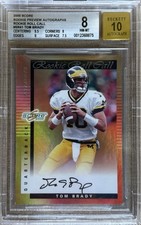 2000 Score Rookie Preview Roll Call Tom Brady Auto BGS 8 /50