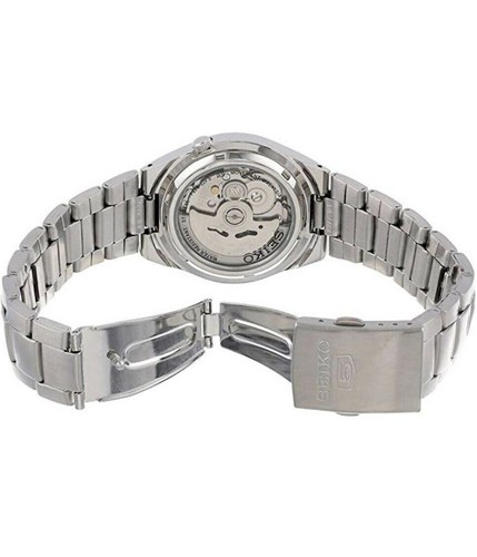Reloj automático para hombre Seiko 5 esfera plateada/blanca de acero inoxidab... - Imagen 4 de 7