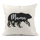 Canvas Pillow For Mama With Bear Design Perfect For Mothers Day Gift