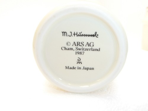 Tarro de especias de porcelana Hummel Danbury 1987 como nuevo adorno dorado 4" - tomillo - Imagen 3 de 4