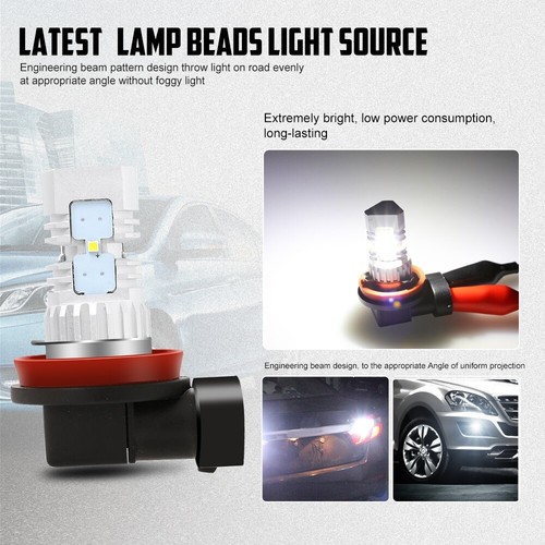 Kit de bombillas antiniebla LED para Toyota RAV4 2016 2017 2018 haz alto 6500 k - Imagen 10 de 12
