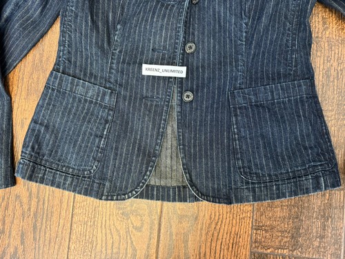Blazer de mezclilla manga larga Lauren Jeans Co. Ralph Lauren solapa de muesca manga larga para mujer M - Imagen 3 de 9