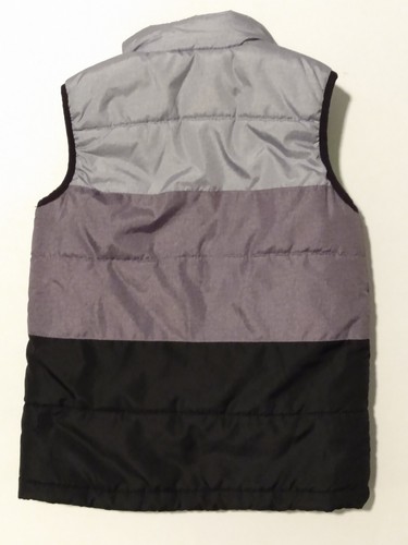 Oshkosh B'Gosh Kids Boys Girls Puffy Vest Gray Black Green Pockets Size 6 - Picture 4 of 9