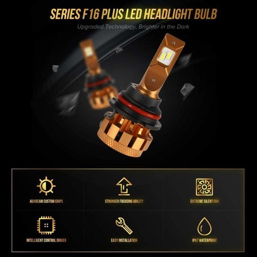 AUXBEAM 9007 Canbus LED Headlight Bulbs Conversion Kit High Low Beam Super White - Bild 8 von 12