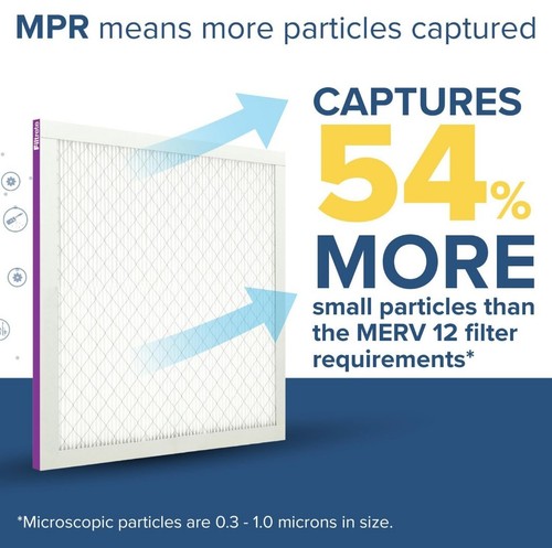 Filtre à air pour four à courant alternatif 2 pièces Filtrete 12" x 24" x 1", certifié MERV 12, MPR 1500 - Photo 4/11