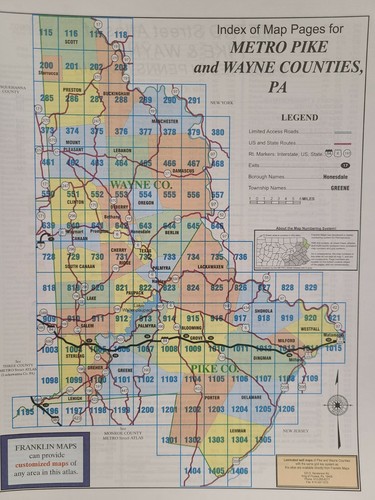 Pike & Wayne Counties PA - Straßenatlas von Franklin Maps - Bild 2 von 2